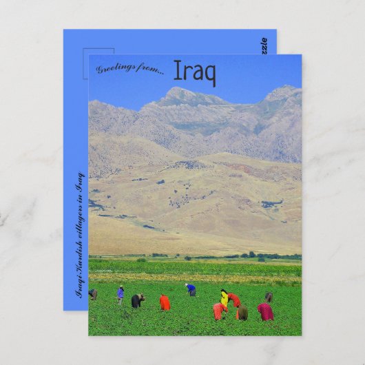 Iraakse Koerdische dorpelingen in Irak Briefkaart (Voorkant / Achterkant)