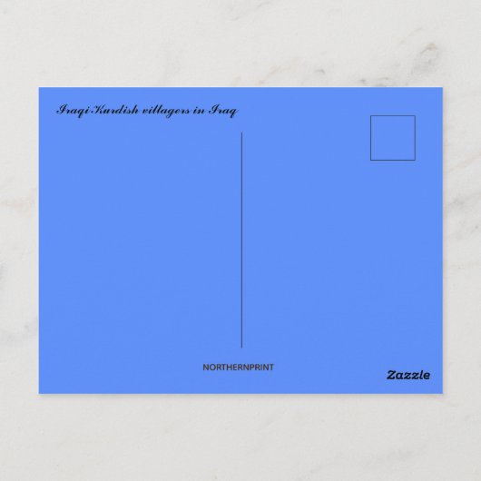 Iraakse Koerdische dorpelingen in Irak Briefkaart (Achterkant)