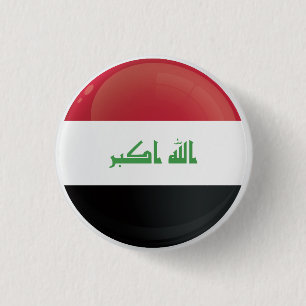 Iraakse ronde-pictogramvlag ronde button 3,2 cm