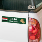 Iraakse vlag + kaartBumpersticker Bumpersticker (Op Truck)