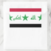 Iraakse vlag rechthoekige sticker (Tas)