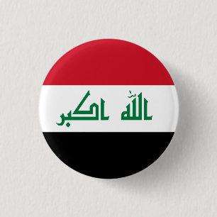 Iraakse vlag ronde button 3,2 cm
