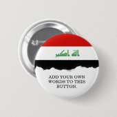 Iraakse vlag ronde button 5,7 cm (Voorkant /achterkant)
