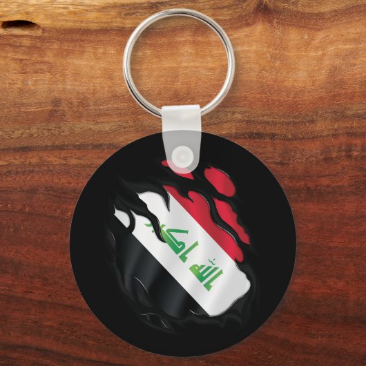 Iraakse vlag verscheurd sleutelhanger (Voorkant)