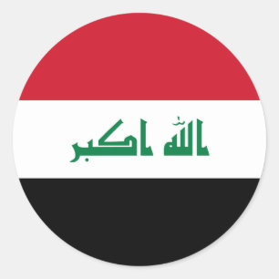 Iraakse vlag, vlag Irak Ronde Sticker