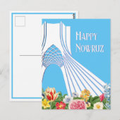 Iraans Briefkaart Nowruz Azadi - (Voorkant / Achterkant)