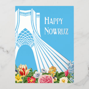 Iraans Briefkaart van de Folie Nowruz Azadi - 
