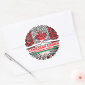 Iraanse Canadese Canada Tree Roots Flag Ronde Sticker (Envelop)