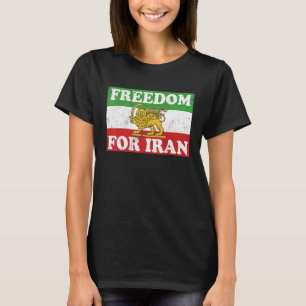 Iraanse Lion Flag FREEDOM VOOR IRAN Support Women T-shirt