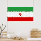 Iraanse vlag (Iran) (Perzisch) Poster (Keuken)