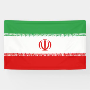 Iraanse vlag (Iran) (Perzisch) Spandoek