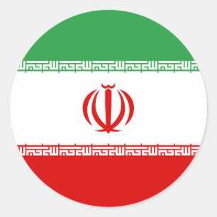 Iraanse vlag ronde sticker