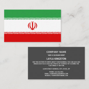 Iraanse vlag, vlag van Iran Visitekaartje