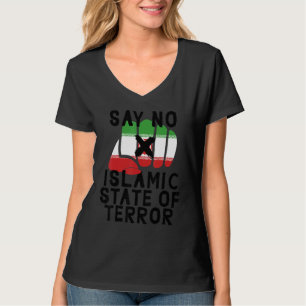 Iraanse Vlag ZEG NEE TEGEN ISLAMITISCHE REPUBLIEK T-shirt