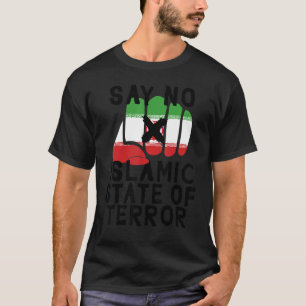 Iraanse Vlag ZEG NEE TEGEN ISLAMITISCHE REPUBLIEK T-shirt