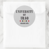 Irak afstuderen stencil sticker (Tas)