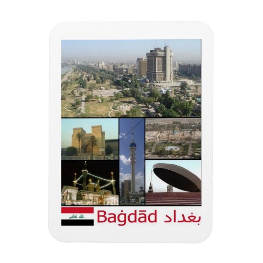 Irak - Bagdad Mosaic - Magnet (Vertical)