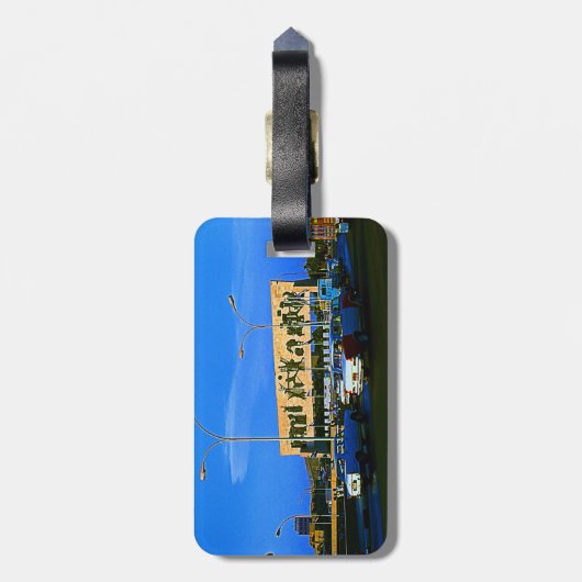 Irak Bagdad tahrir vierkant Bagagelabel (Achterkant verticaal)