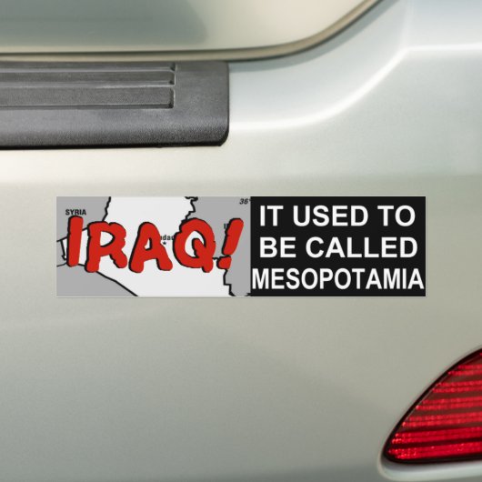 IRAK! Bumpersticker (Op auto)