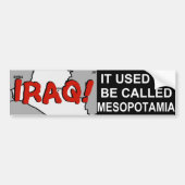 IRAK! Bumpersticker (Voorkant)