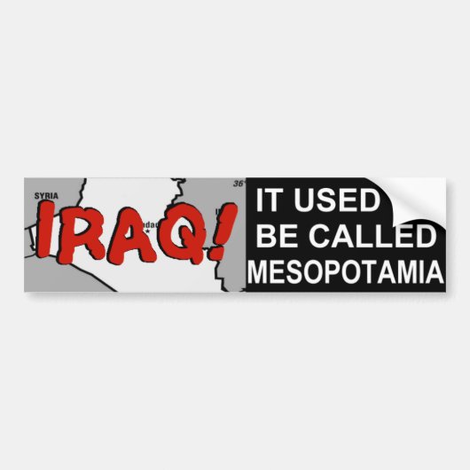 IRAK! Bumpersticker (Voorkant)