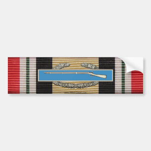 Irak Campaign Medal Ribbon & CIB Sticker