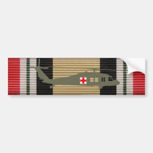 Irak Campaign Medal Ribbon UH-60 Blackhawk Sticker