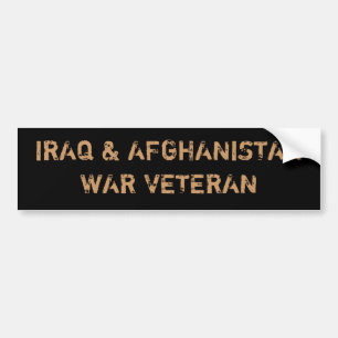 IRAK EN AFGHANISTAN WAR VETERANEN BUMPERSTICKER