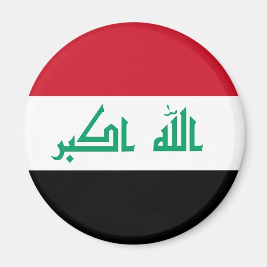 Irak Flag Magnet Magneet (Voorkant)