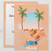 Irak geïllustreerde reisposterprint. kaart (Voorkant / Achterkant)