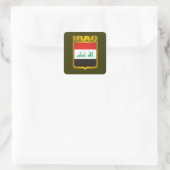 "Irak goud" Vierkante Sticker (Tas)
