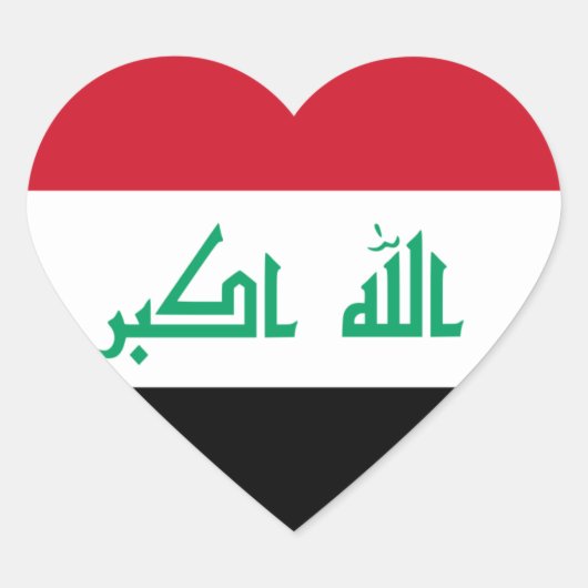 irak hart sticker (Voorkant)