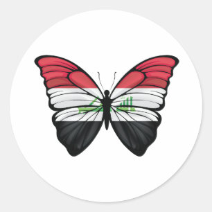 Irak Hypolimnas vlinder Ronde Sticker