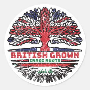 Irak Irakees Verenigd Koninkrijk - Britse boomstam Ronde Sticker