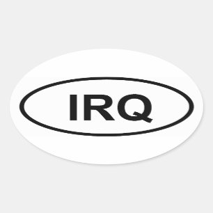 Irak "IRQ" Ovale Sticker