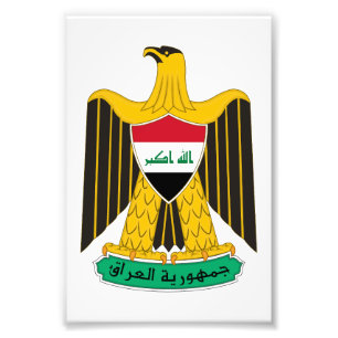 Irak land wapen wapenschild symbool embleem vlag a foto afdruk
