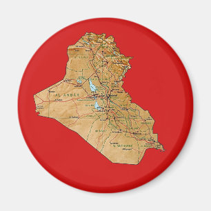 Irak Map Magnet Magneet