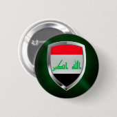 Irak Metallic Emblem Ronde Button 5,7 Cm (Voorkant /achterkant)