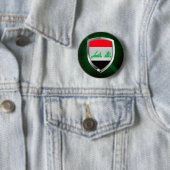 Irak Metallic Emblem Ronde Button 5,7 Cm (In situ)