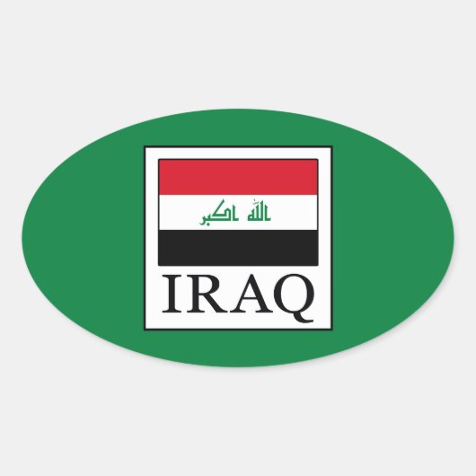 Irak Ovale Sticker (Voorkant)