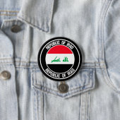 Irak Round Emblem Ronde Button 7,6 Cm (In situ)