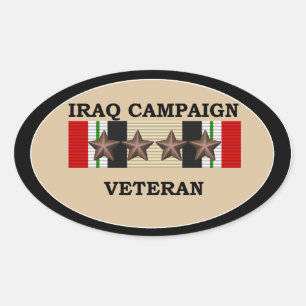 Irak Veteraan 4 ICS Ovale Sticker