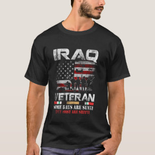 Irak Veteraan T-shirt Irak Oorlog Dienst Gesleten