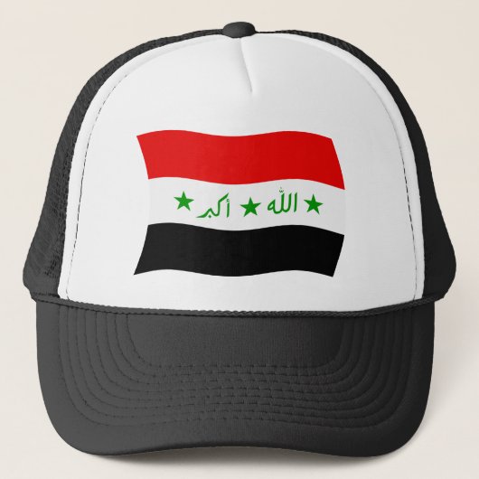 Irak Vlag Hoed Trucker Pet (Voorkant)