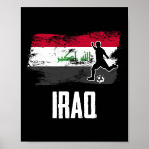 Irak Vlag Jersey Iraaks Voetbalteam Iraaks  Poster