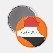 Irak vlag kaart magneet (Voorkant / Achterkant)