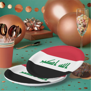 Irak vlag papieren bordje