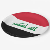 Irak vlag papieren bordje (Gekanteld)