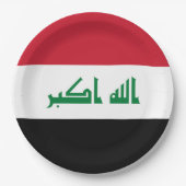 Irak vlag papieren bordje (Voorkant)