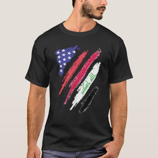 Irakees-Amerikaanse patriotgewas kweekt hartslag s T-shirt (Voorkant)
